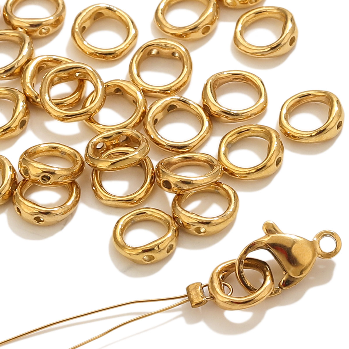 Jewelry Making With Beads - 20개 스테인리스 스틸 클래스프 엔드 커넥터