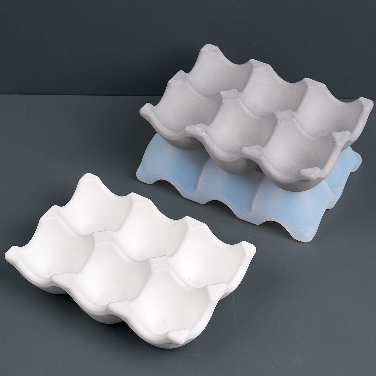 Jewelry Making Organizer - 6 구획 계란 홀더 실리콘 몰드