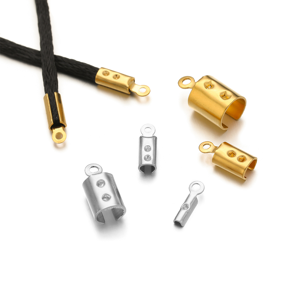 Jewelry Making With Beads - 50pcs 스테인레스 스틸 고품질 크림프 엔드