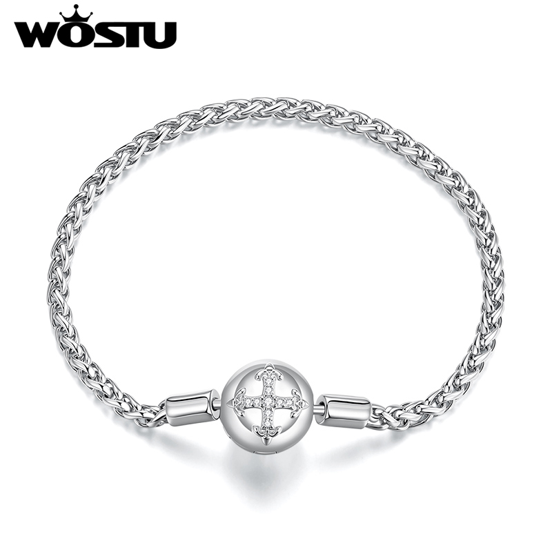 Jewelry Making Singapore - WOSTU 플래티넘 도금 스파클링 지르콘 크로스