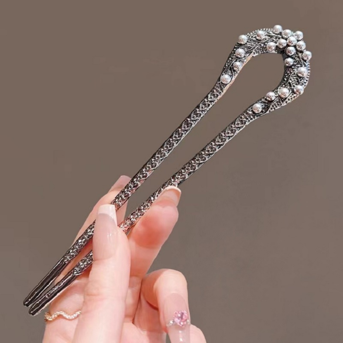 Jewelry Making With Beads - 여성을위한 새로운 진주 U 모양의 머리핀