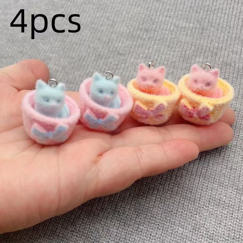 4개입 3D 플러시 레진 고양이 펜던트, DIY 쥬얼리 - Jewelry Making Resin 리뷰 및 가격