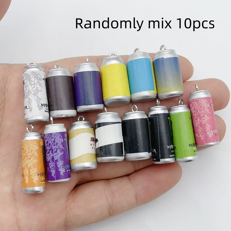 10개 미니 시뮬레이션 음료 캔 레진 참 장식품 다채로 - Jewelry Making Resin 리뷰 및 가격