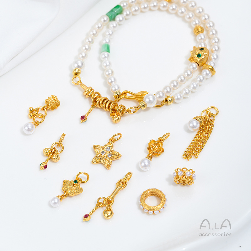 베트남 모래 금 진주 비즈 링 벨 태슬 참 DIY 크리 - Jewelry Making Vietnam 리뷰 및 가격