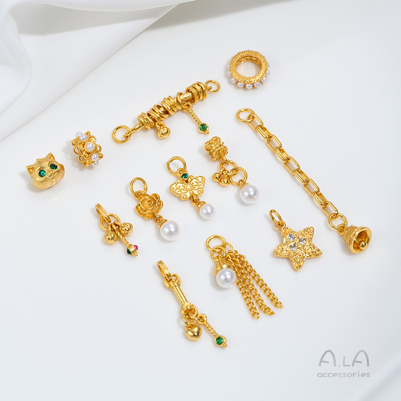 베트남 모래 금 진주 비즈 링 벨 태슬 참 DIY 크리 - Jewelry Making Vietnam 리뷰 및 가격