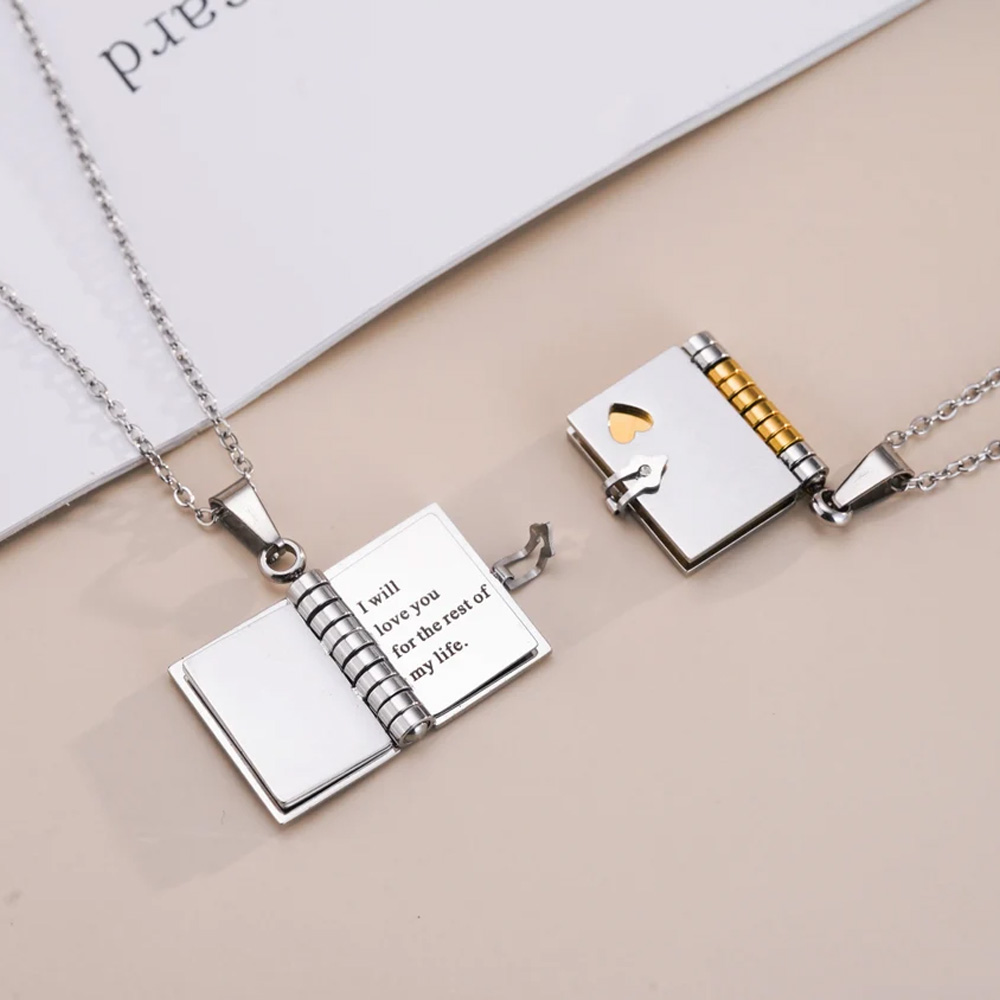 Atoztide 여성용 작은 책 로켓 목걸이, 맞춤형  - Jewelry Making Journal 리뷰 및 가격