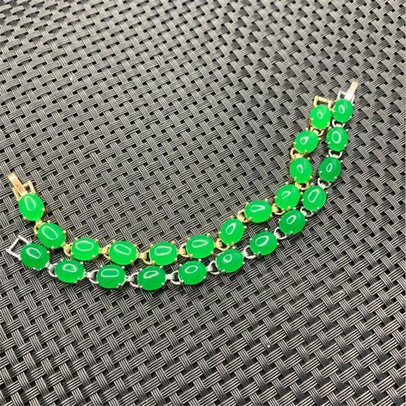 천연 말레이시아 옥 칼세도니 스톤 도금 팔찌 그린 옥  - Jewelry Making Singapore 리뷰 및 가격