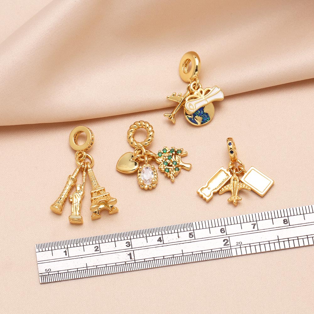 OCESRIO 에나멜 세계 여행 펜던트 목걸이 구리 골 - Jewelry Making Paris 리뷰 및 가격