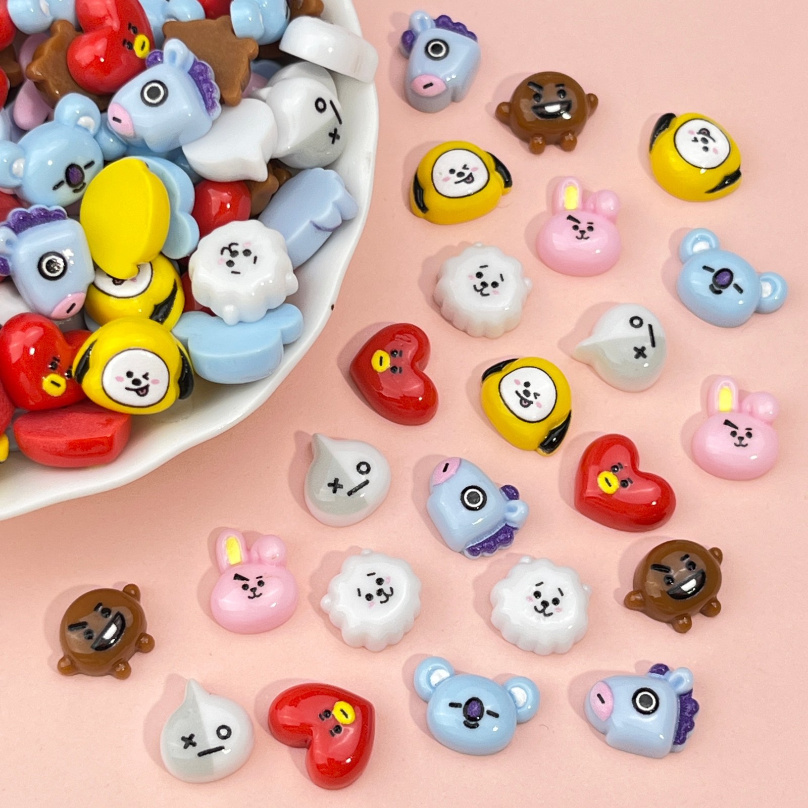 B T 21 치미 코야 RJ 슈키 타타 쿠키 네일 참  - Jewelry Making Resin 리뷰 및 가격