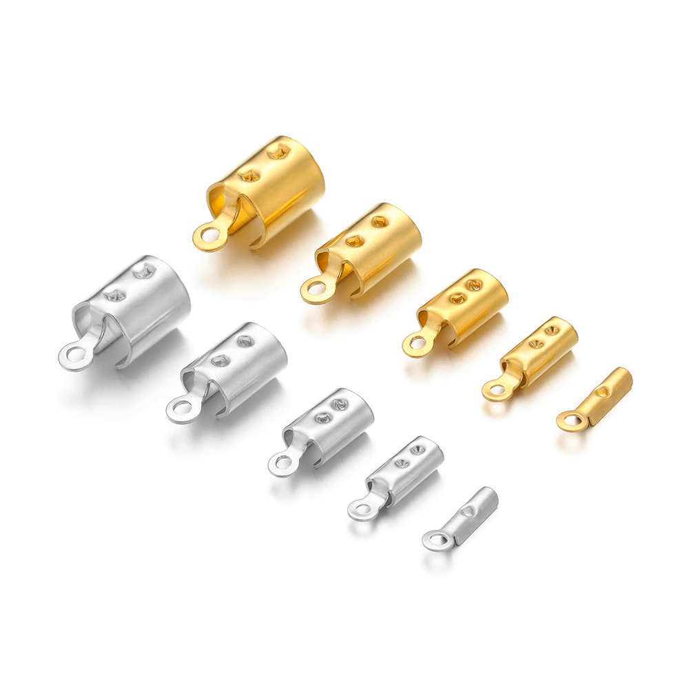 50pcs 스테인레스 스틸 고품질 크림프 엔드 비즈 모 - Jewelry Making With Beads 리뷰 및 가격