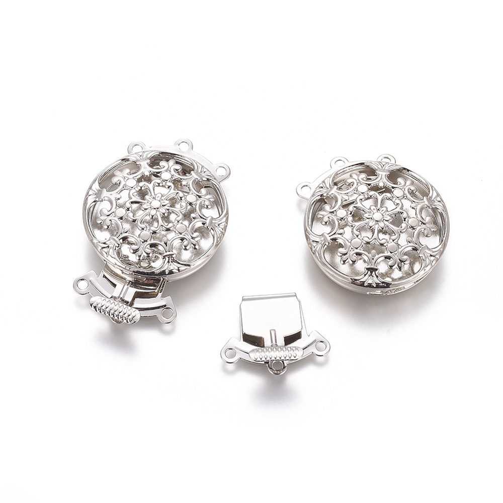 10 세트 황동 꽃 모양 멀티 스트랜드 박스 클래스프, - Jewelry Making Organizer 리뷰 및 가격