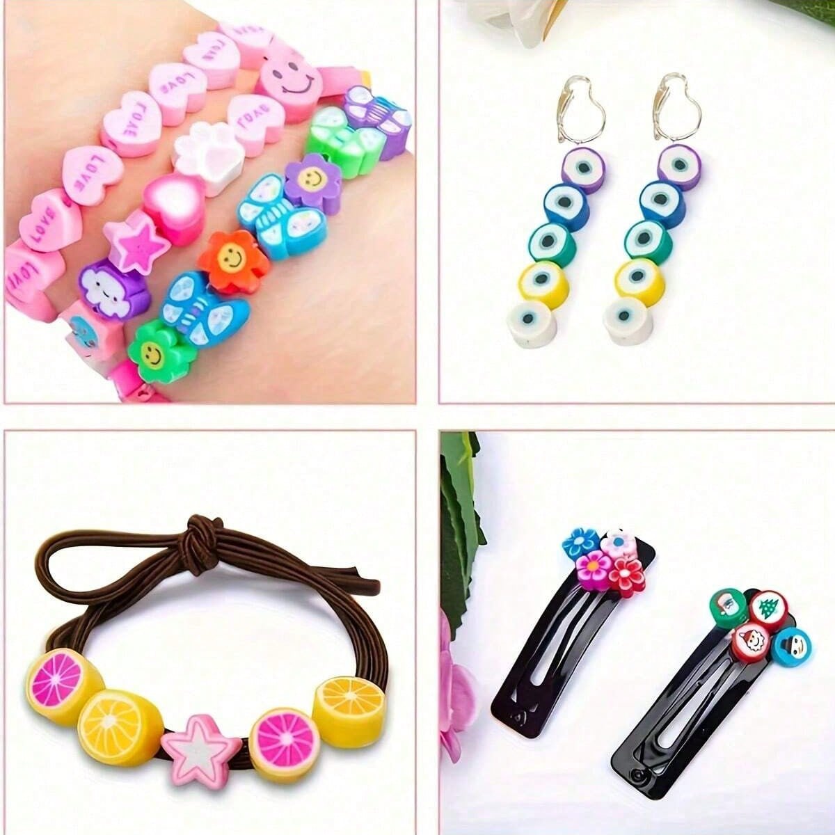 1450/1200/250개 폴리머 클레이 비즈 세트,  - Jewelry Making Organizer 리뷰 및 가격