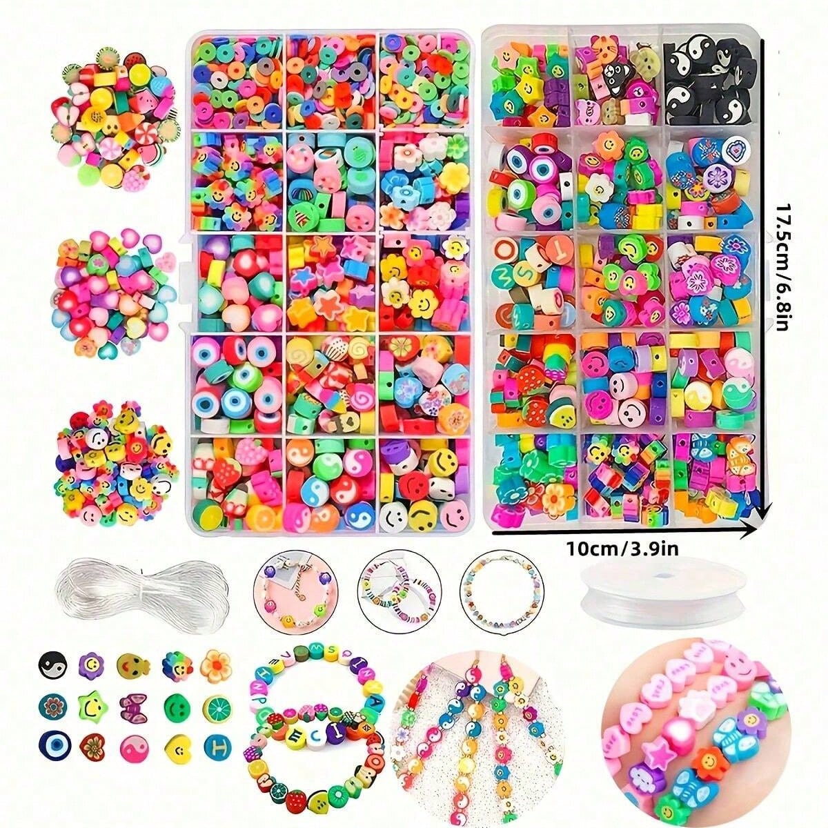1450/1200/250개 폴리머 클레이 비즈 세트,  - Jewelry Making Organizer 리뷰 및 가격