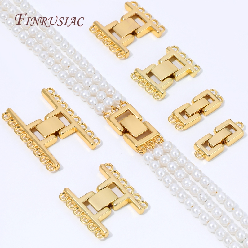 18K 금도금 멀티 스트랜드 클래스프 커넥터 직사각형  - Jewelry Making With Beads 리뷰 및 가격