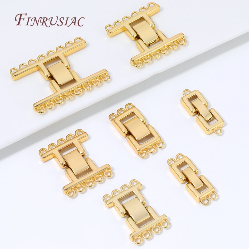 18K 금도금 멀티 스트랜드 클래스프 커넥터 직사각형  - Jewelry Making With Beads 리뷰 및 가격