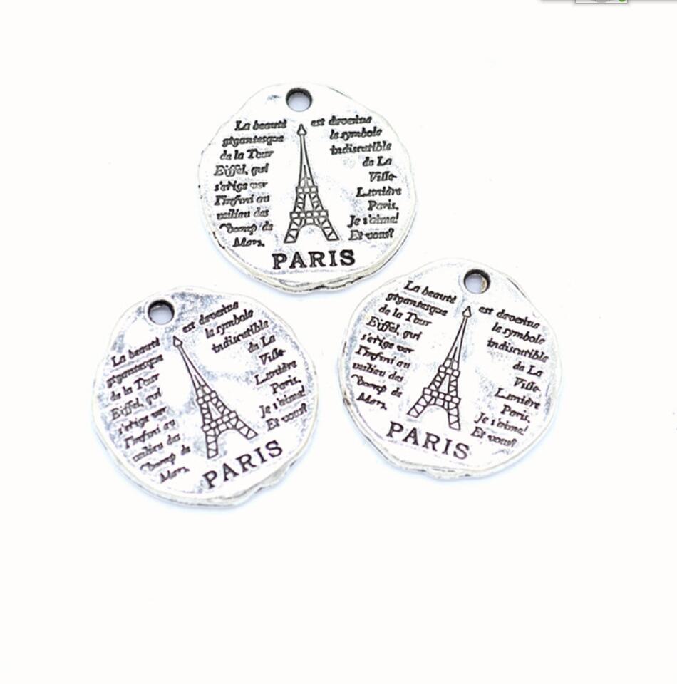 5pcs 참스 파리 에펠 탑 라운드 20*19mm 티베 - Jewelry Making Paris 리뷰 및 가격