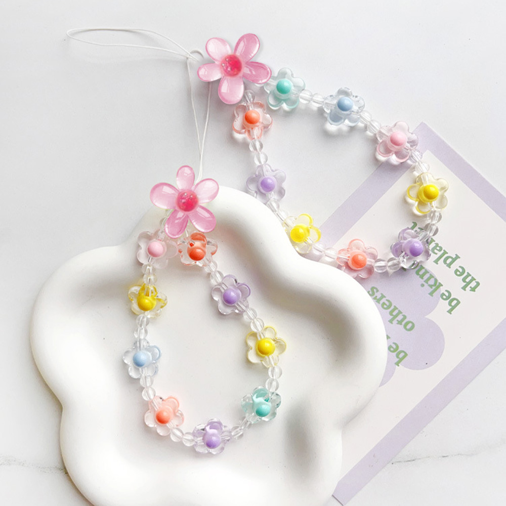 컬러풀한 해바라기 비즈 휴대폰 체인 마카롱 꽃 비즈 휴 - Jewelry Making With Beads 리뷰 및 가격