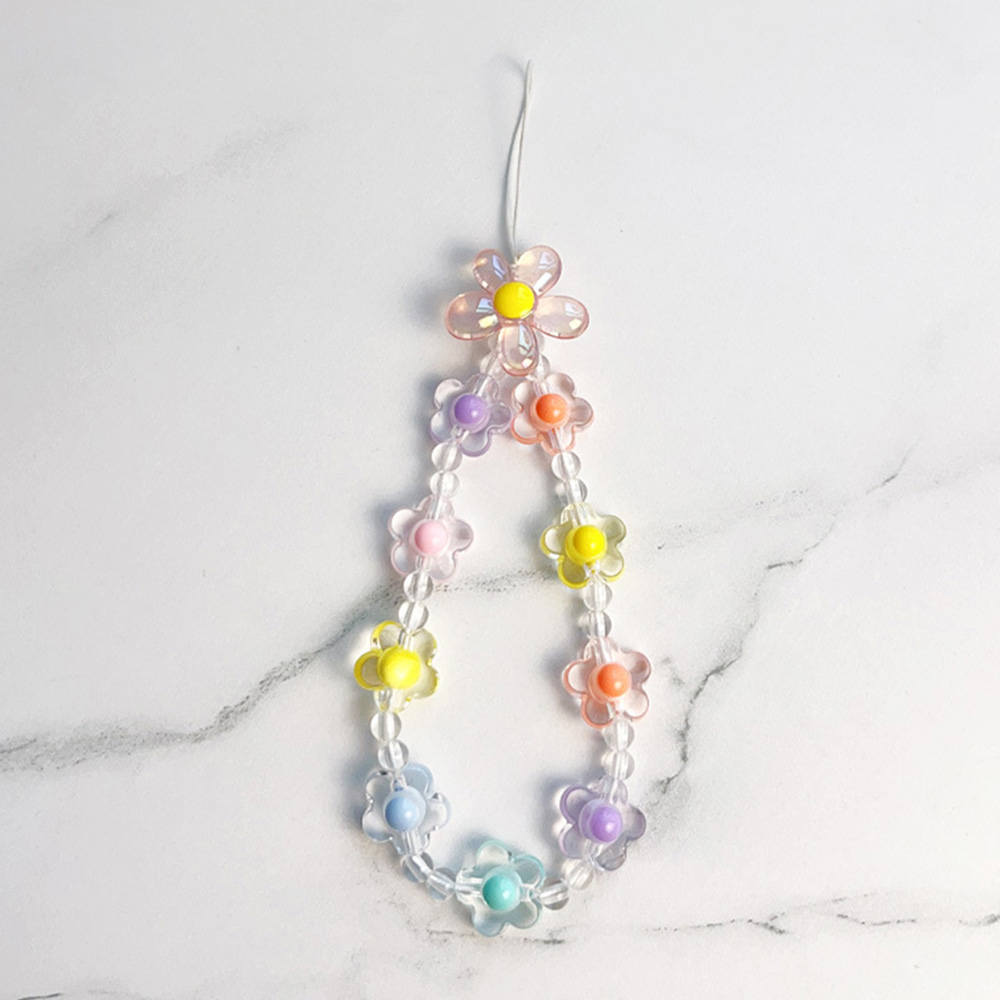 컬러풀한 해바라기 비즈 휴대폰 체인 마카롱 꽃 비즈 휴 - Jewelry Making With Beads 리뷰 및 가격