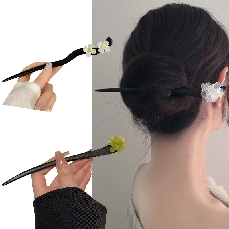 빈티지 중국 스타일 나무 꽃 머리 스틱 여성을위한 진주 - Jewelry Making With Beads 리뷰 및 가격