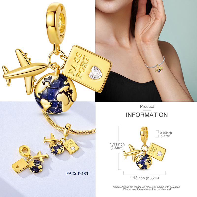 여행 시리즈 참스 925 실버 비행기 카메라 파리 여행 - Jewelry Making Paris 리뷰 및 가격