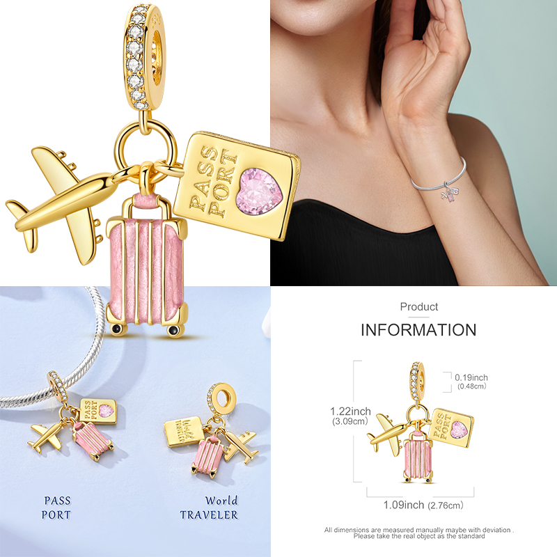 여행 시리즈 참스 925 실버 비행기 카메라 파리 여행 - Jewelry Making Paris 리뷰 및 가격