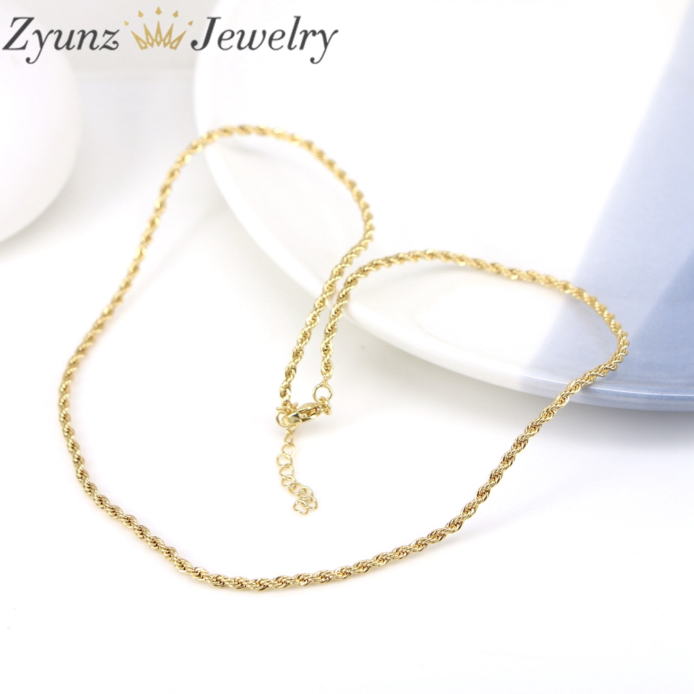 20PCS, 여성용 골드 컬러 금속 체인 목걸이 트위스 - Jewelry Making Singapore 리뷰 및 가격