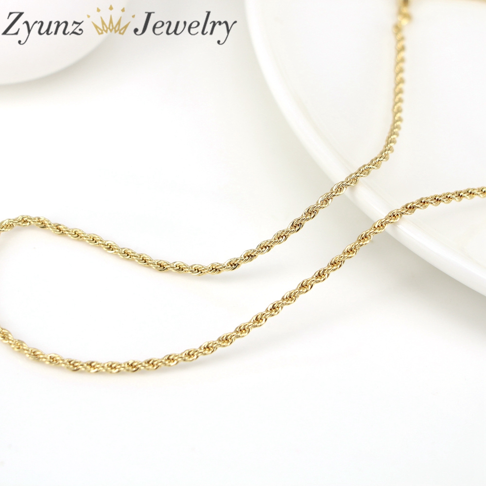 20PCS, 여성용 골드 컬러 금속 체인 목걸이 트위스 - Jewelry Making Singapore 리뷰 및 가격