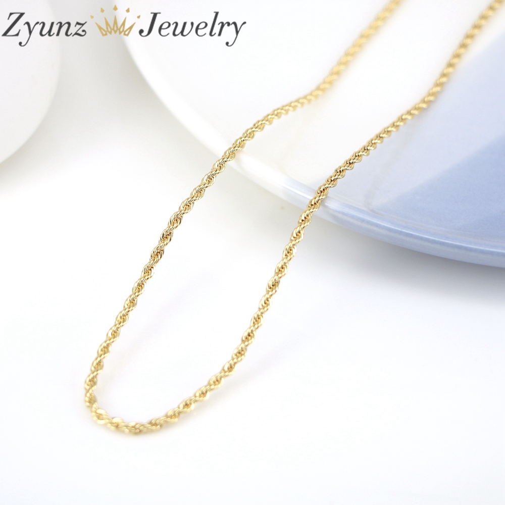20PCS, 여성용 골드 컬러 금속 체인 목걸이 트위스 - Jewelry Making Singapore 리뷰 및 가격