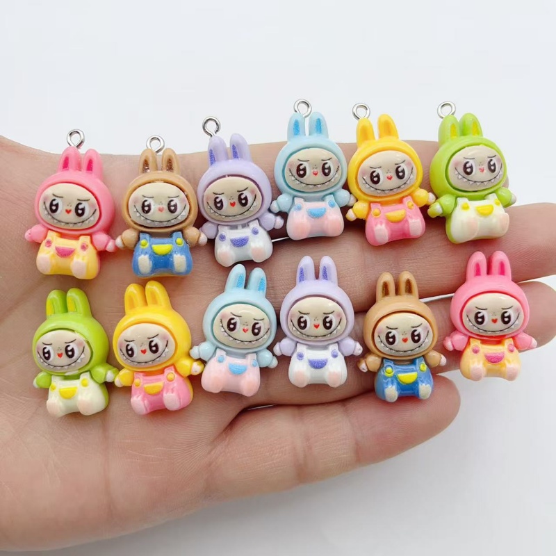 10Pcs Kawaii 토끼 딸기 하우스 수지 참 귀여 - Jewelry Making Resin 리뷰 및 가격