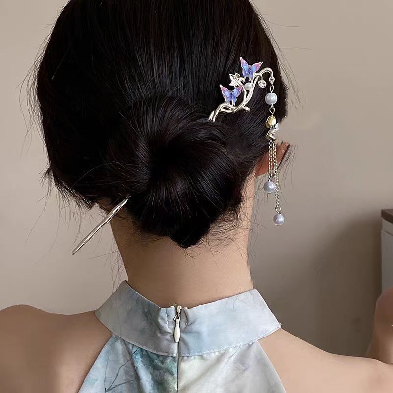 2025 여성을위한 새로운 꽃 머리핀 우아한 꽃 나비  - Jewelry Making With Beads 리뷰 및 가격
