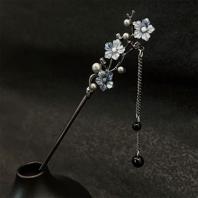 클래식 헤어 스틱 젓가락 잉크 컬러 꽃 금속 프린지 헤 - Jewelry Making With Beads 리뷰 및 가격