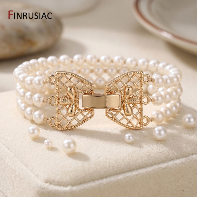 14K 금도금 황동 3열 진주 클래스프 커넥터 (쥬얼리 - Jewelry Making With Beads 리뷰 및 가격